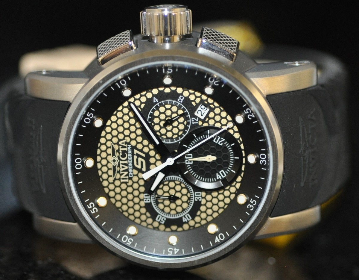 Invicta Men's S1 Rally Samurai Chrono Yellow Dial Black Invicta Men's S1 Rally Samurai Chrono Yellow Dial Black