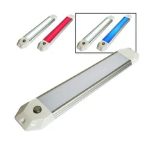 WAVE ONE 12" DUAL Color Marine Dimmable Dome Boat Light 12V Volt RV | Aluminu...