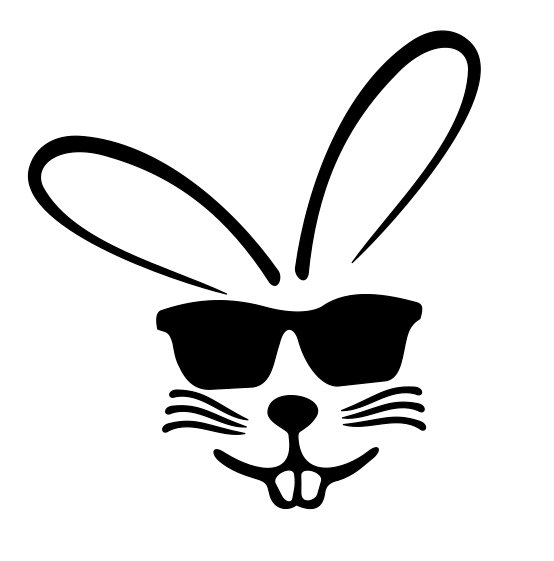 Easter Cool Rabbit Bunny Custom Vinyl Sticker Car Window BumpersTool