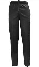 Natural Uniforms Classic Baggy 6 Pocket Black Chef Pants Kitchen Work Uniform