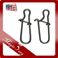 Fishing Snap Duo Lock Snap Stainless Steel Nice Swivel Solid Ring 100/200PCS