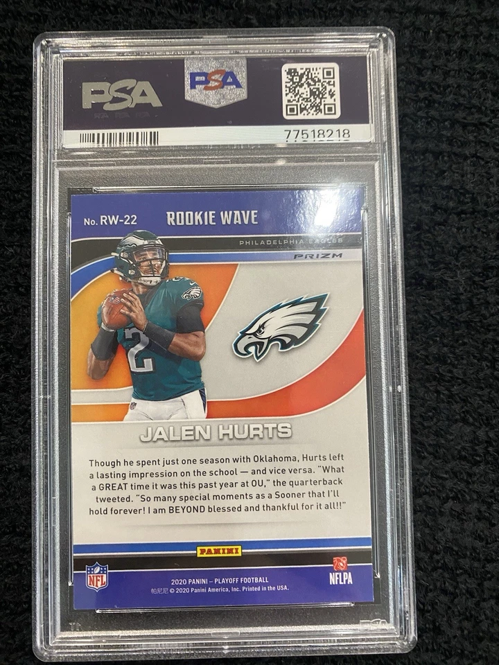 2020 Panini Playoff - Rookie Wave Silver Prizm #RW-22 Jalen Hurts (RC) - Image 2 of 2