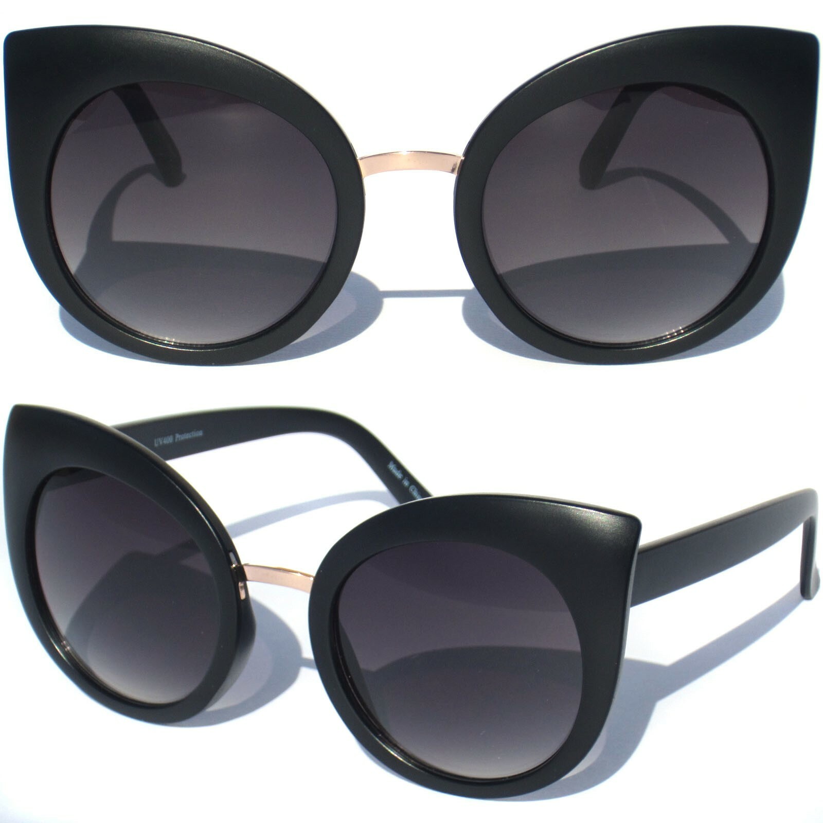 Cat Eye Sunglasses Women Sexy Retro Cat Shades Sunnies Black Frame-image