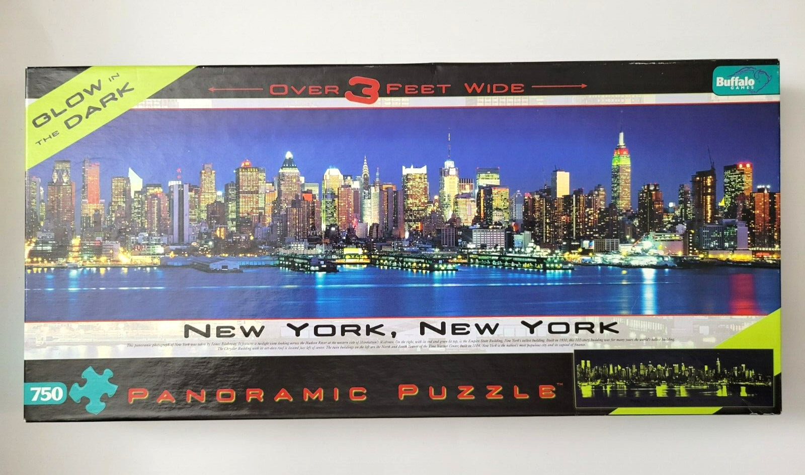 New York, New York Skyline Puzzle Glow in the Dark Over 3 Feet Wide