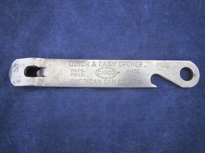 American Can Co CANCO Quick & Easy Can & Bottle Opener VINTAGE