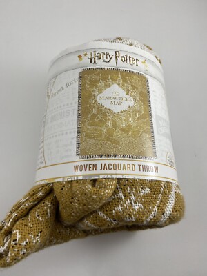 Harry Potter Blanket, Marauders Map Woven Jacquard Throw 46''x59'' New Made in USA