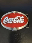 Vintage Collectible Rare Coca Cola Red Enameled Metal Belt Buckle