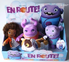 4X DREAMWORKS HOME PIG CAT TIP TUCCI OH SMEK 7"-10" PLUSH TOY GYPSY 2015 NEW !