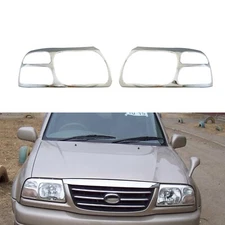 Chrome Front Head Light Lamp Cover Trim for 99-05 SUZUKI GRAND VITARA 2pcs SUV