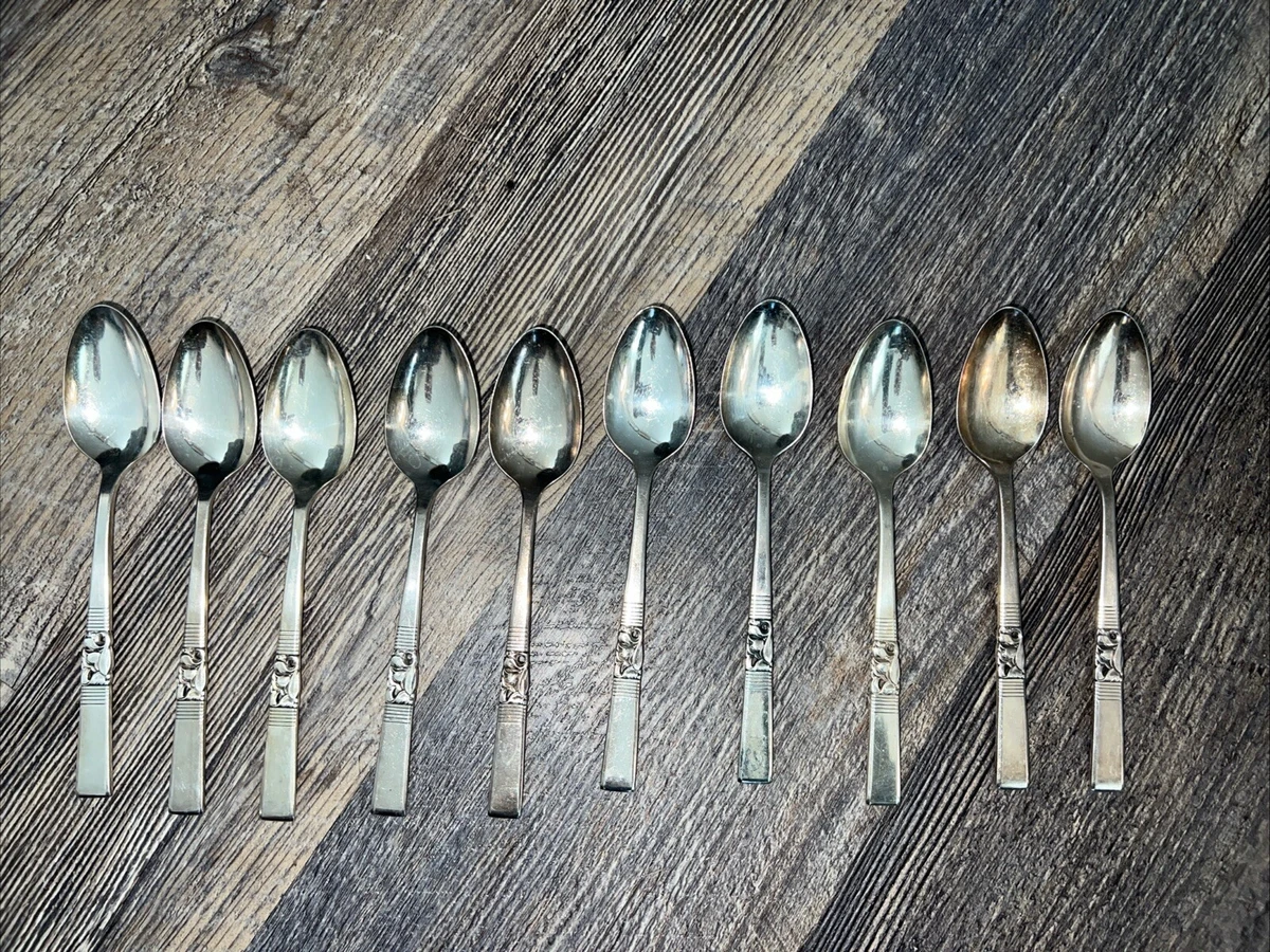 アメリカ■オネイダ社■スターリング製デザートスプーン■とてもきれい¨■ Silver Plated ONEIDA Dessert Spoon Single Flatware Pieces for sale
