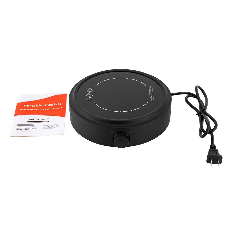 Mini fogão elétrico 700W 2 engrenagens botão fazendo chá café 752-932°F água de aquecimento - Imagem 2 de 4