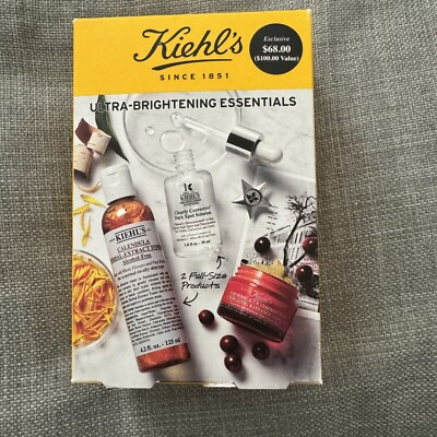 Kiehl's Dark Spot Solution, Calendula Toner & Turmeric Cranberry Seed Masque Set