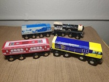 Wood Train Engine Maison Battat Black 0942 And 8529