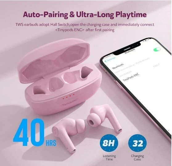 Wireless Earbuds Noise Cancelling Bluetooth Headphones with 4 Microphone  - Image 4 of 4