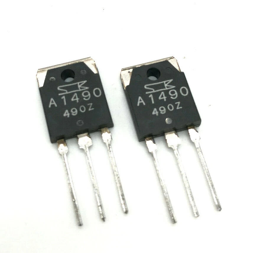 4 x  2SA1490 -Sanken Transistoren PNP TO-3P 120V 8A 80W 20MHz NOS - Bild 1 von 1