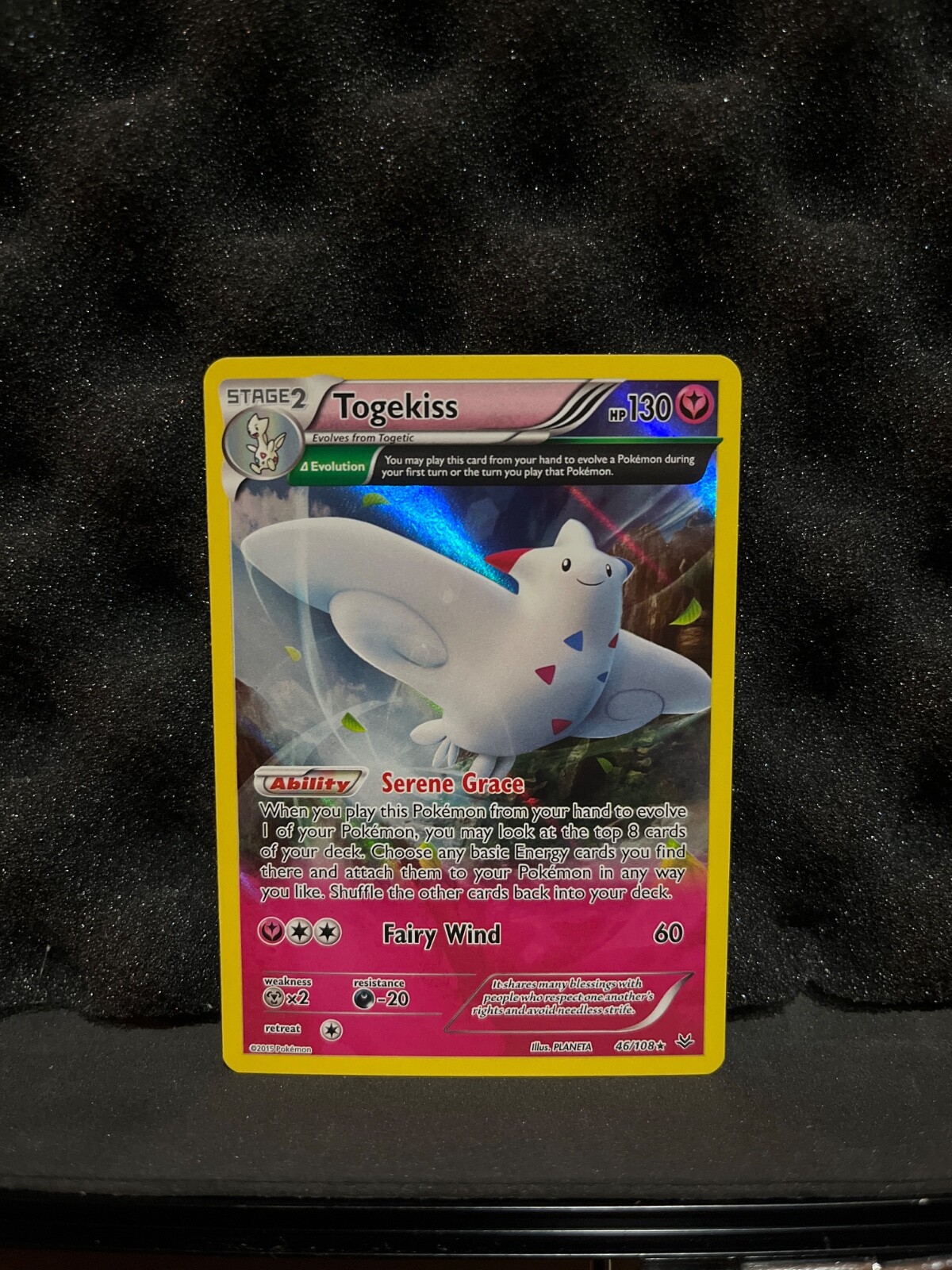 Togekiss (46 Delta) 46/108 Roaring Skies Holo 2015 Near Mint Condition