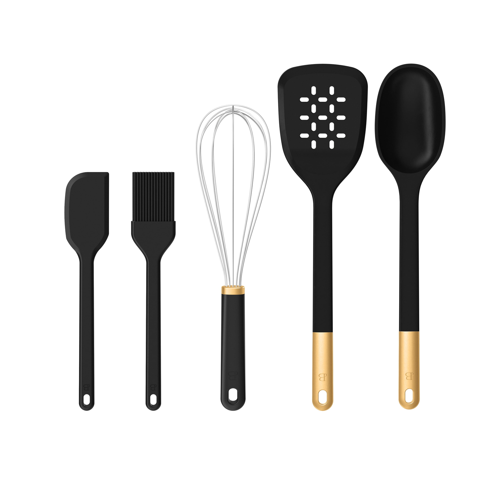 Beautiful 5-Piece Kitchen Tool Set, Dishwasher safe Black Sesame