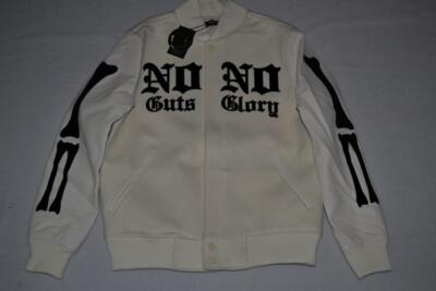 Authentic ROKU STUDIO No Guts No Glory Varsity Jacket EGGSHELL NEW