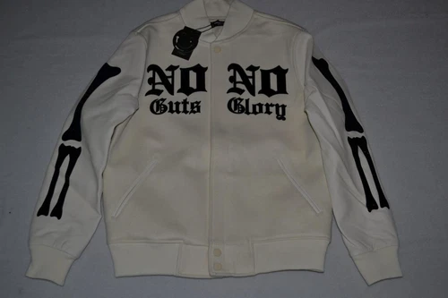 Authentic ROKU STUDIO No Guts No Glory Varsity Jacket EGGSHELL  NEW ALL SIZES - product listing photo