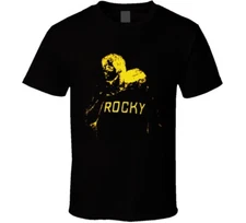 Classic 70s Movie Rocky 2 End Credits Silhouette Rocky and Mick Movie  T Shirt