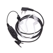 Dual PTT Air Duct Earpiece With Mic Headset for Baofeng Radio UV-82 UV-89 UV-82L