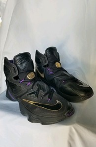 lebron 13 black purple gold