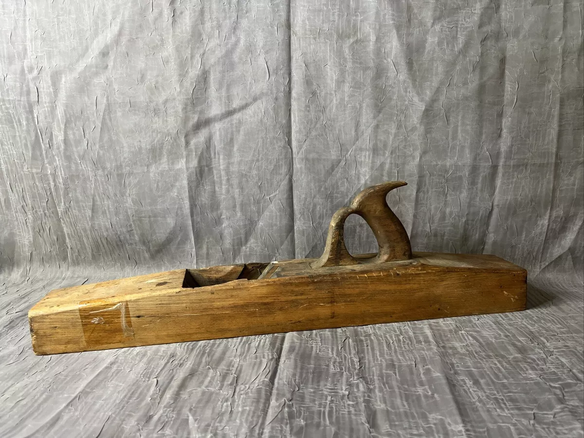 Unmarked Primitive Antique Wooden Hand Plane Body Hand Planer Jointer 22