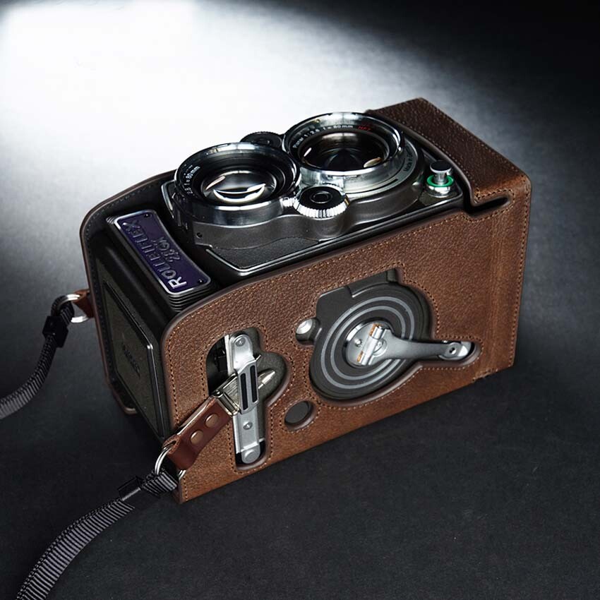 Rolleiflex 二眼 2.8F用ハーフケース Amazon.com : TP Original Handmade Genuine Real Leather Half