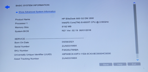 HP EliteDesk 800 G2 | Intel i5-6500T 2.50GHz | 8GB RAM | No Drive | No OS - Bild 7 von 8