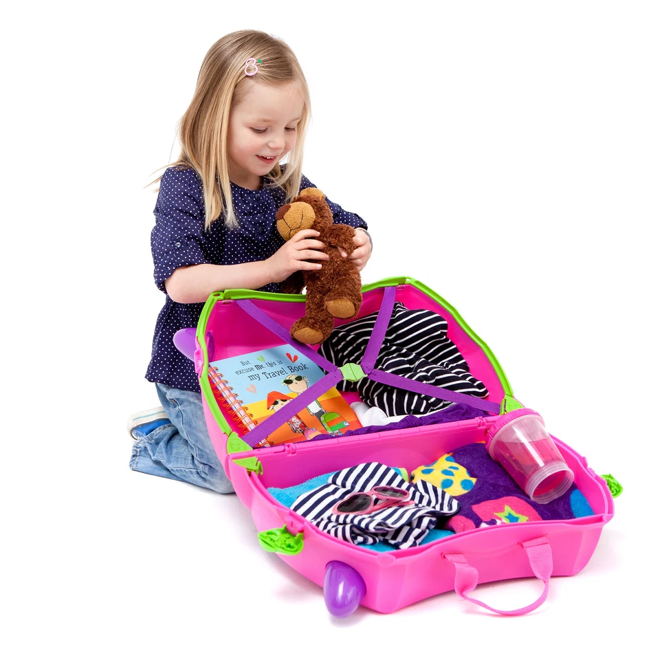 Trunki Kinderkoffer Trixie Pink – Ride-On Koffer für Mädchen - Wie neu - Bild 4 von 4