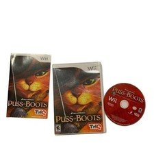 Puss in Boots Nintendo Wii Game CIB THQ DreamWorks Shrek Spin-off RVL P SSBE