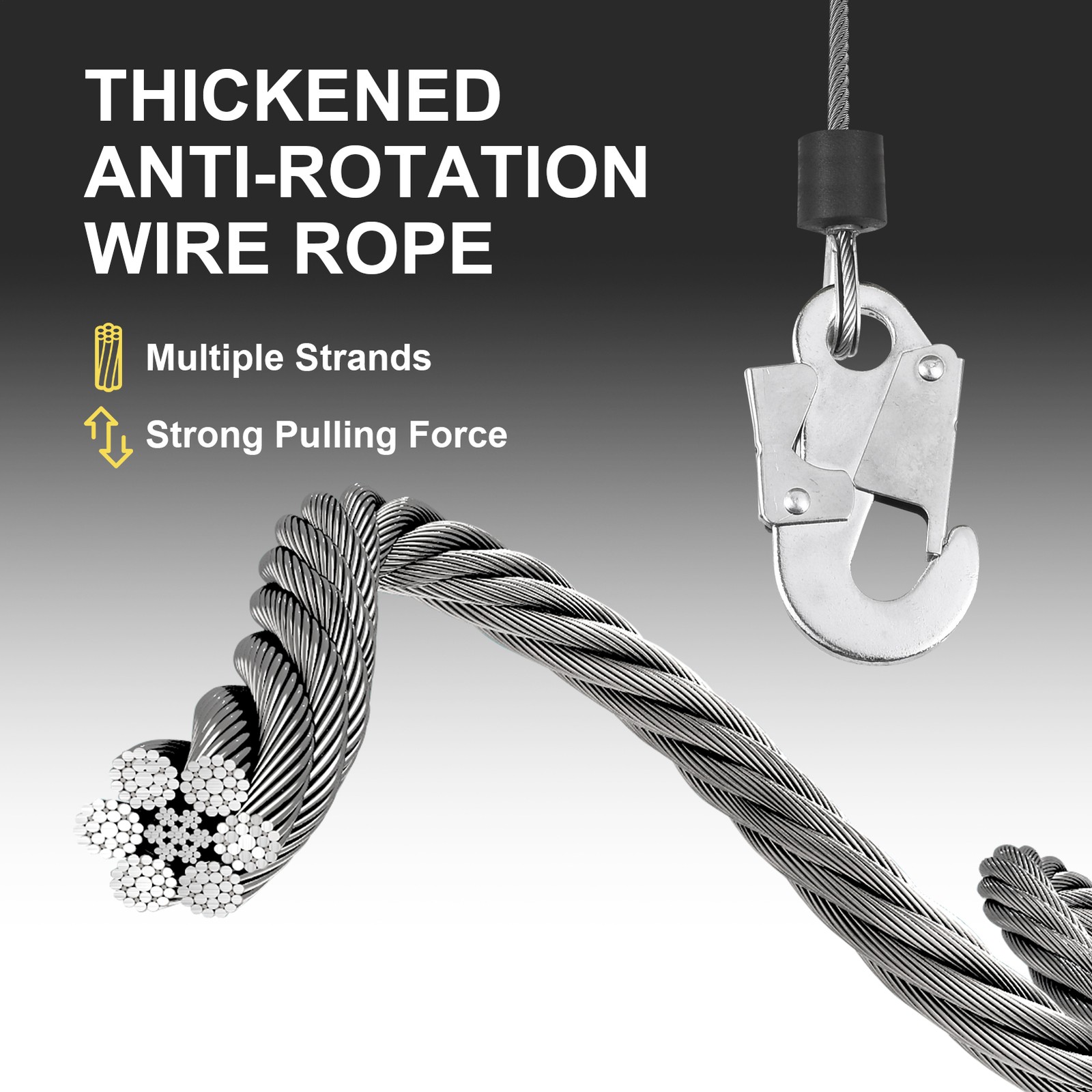 32ft Self Retracting Lifeline Lanyard Fall Arrester Protection+Hook Rope 330lbs