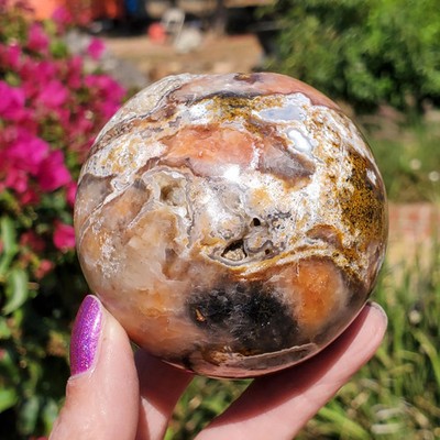 Intriguing Sunstone Mix Crystal Sphere 384 Grams 67mm