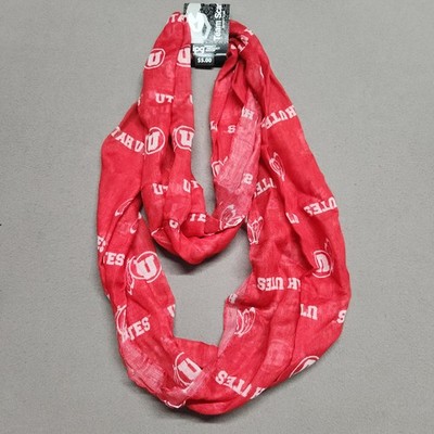 Utah Utes Team Infinity Scarf Game Day Fan Gear Red 161