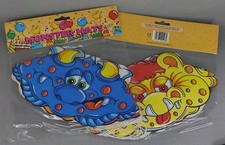 12 Children's Party hats cardboard monster hats 2 packs of 6 new 