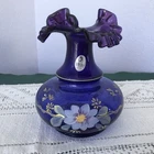 1998 Fenton Royal Purple Colonial Scroll Vase Historic Collect Signed D. Fenton