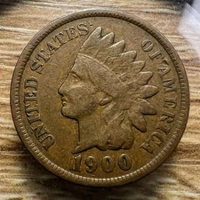 1900 Indian Head Cent - Actual Coin Shown - Free Shipping & Tracking INV#89
