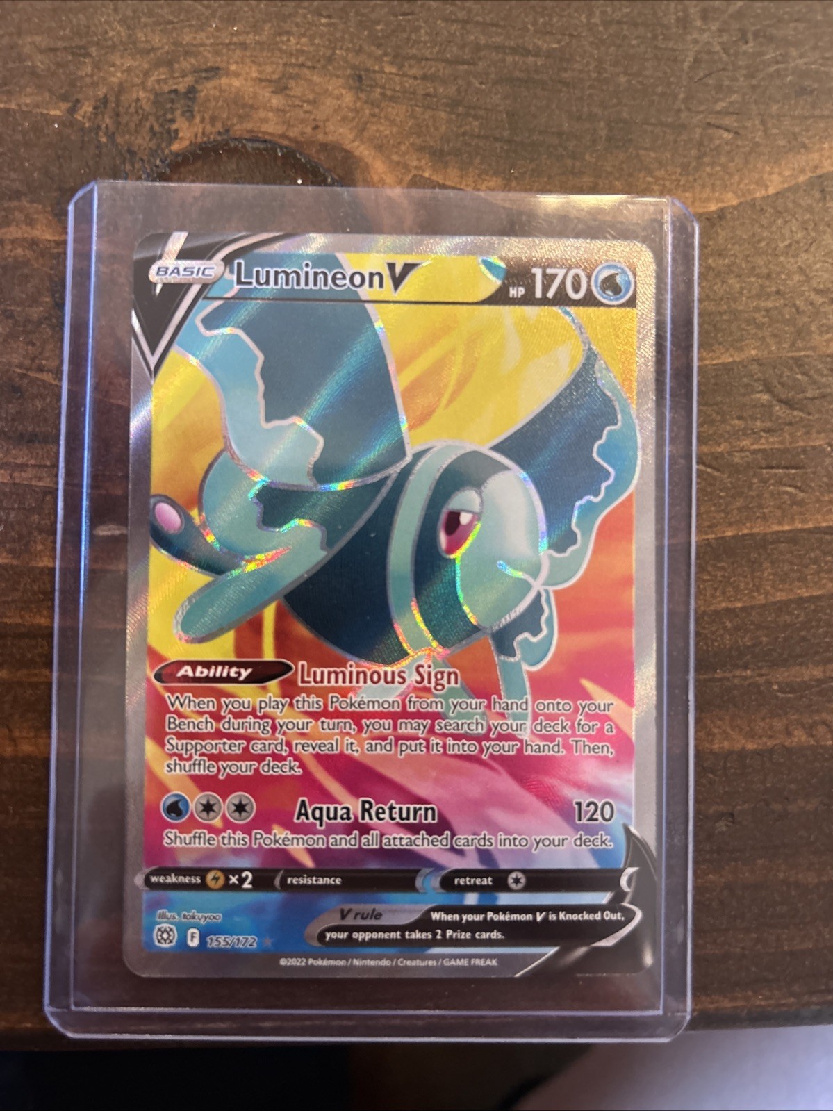 Lumineon V (Full Art) 155/172 Swsh09: Brilliant Stars Holo