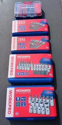 WorkPro Tools Bit Set Ultimate Combo Pack New 4-Sets NEW with LIFETIME WARRANTY 