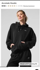 NWT Women  s ALO - Accolade Hoodie Medium Unisex 148