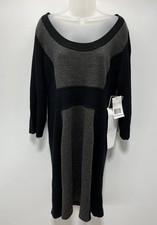 Womens. Brand K studio. Black & Gray Sweater Dress Size XL . NWT.