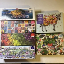 Galison Eurographics Puzzle Lot (6 puzzles, 750–1000 pcs) Beautiful art themes