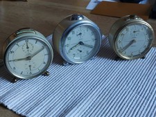 3 Junghans bivox Wecker (2x leisetick) hier als 50er Jahre vintage Trio Angebot