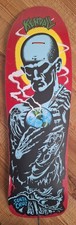New Santa Cruz Kendall Atomic Man Double Kick Skateboard Deck Red 80s Theme