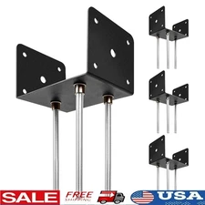 Heavy Duty Concrete Post Anchor Bracket U Shape 6x6 Wooden Posts Installation US