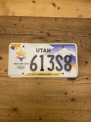Oldtimer Utah Olympische Winterspiele 2002 US Auto Nummernschild 613S8