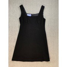 Kay Unger Dress Womens 10 Black A line Mini Classic Cocktail LBD Dark Romantic