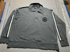 Polo Jeans Co Ralph Lauren Sweater Mens XXL 1/4 Zip Patch Logo Pullover Stripes