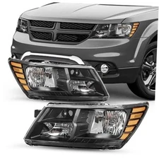 2PCS Black Headlight For 2009 2010 2011 2012 2013 2014 2015 2016 2017 2018 