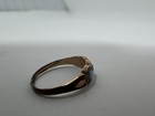 Antique Victorian Baby Ring Faux Turquoise Gold Plated — photo 6